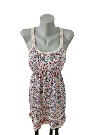romantisches Sommerkleid mit Häkeldetails Gr. XS Boho Hippie