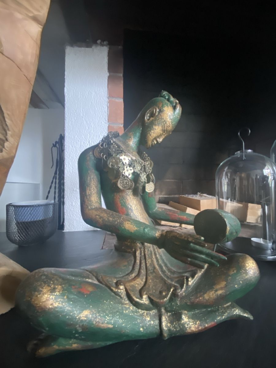 Statuette: Antike Holzfigur, grüne Patina – Usato da Niederglatt ZH venduto da neunzehn82 8