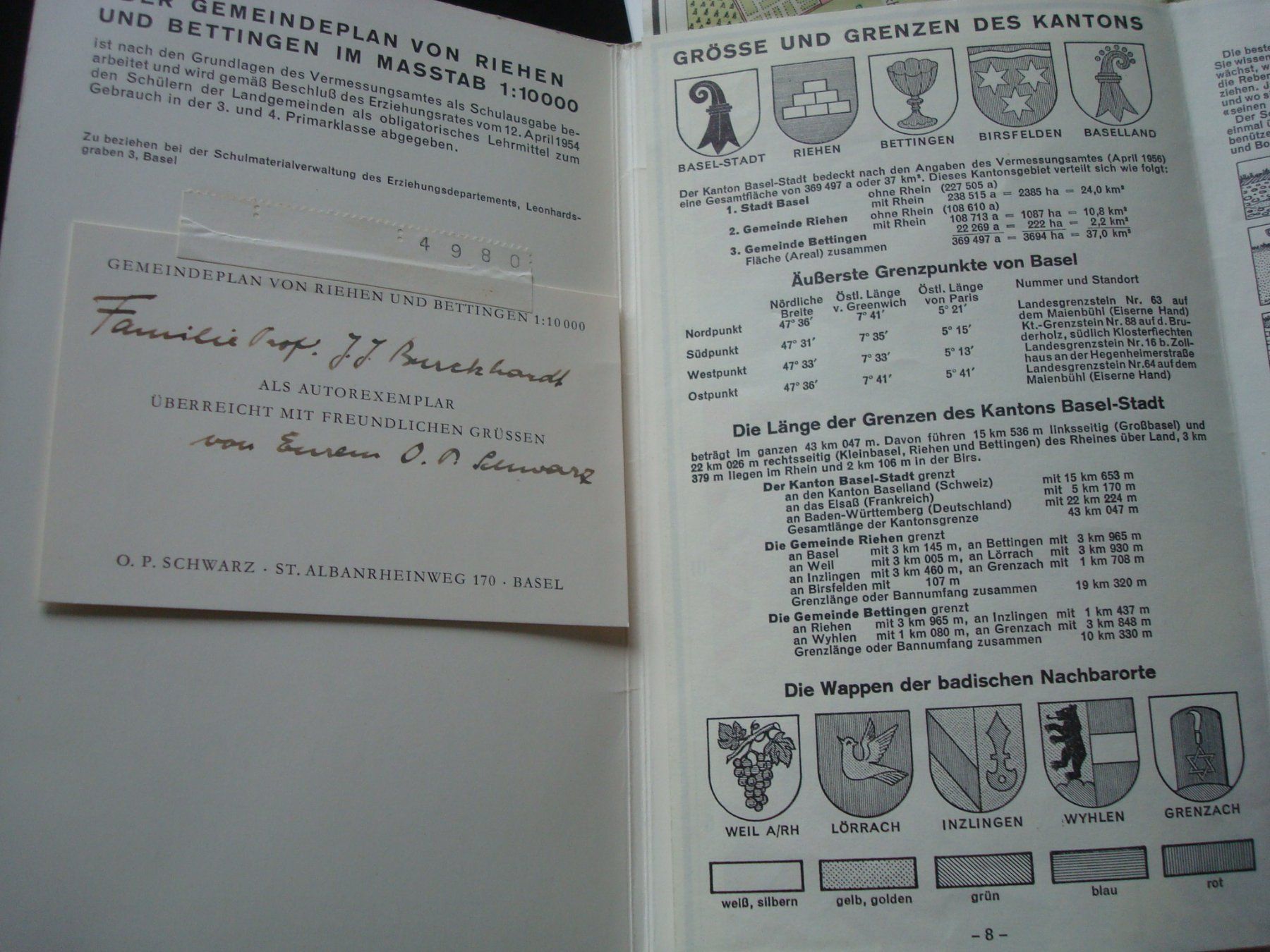Cartine & Atlanti: Plan von Riehen und Bettingen – Usato da Riehen venduto da Baerewaegli 2