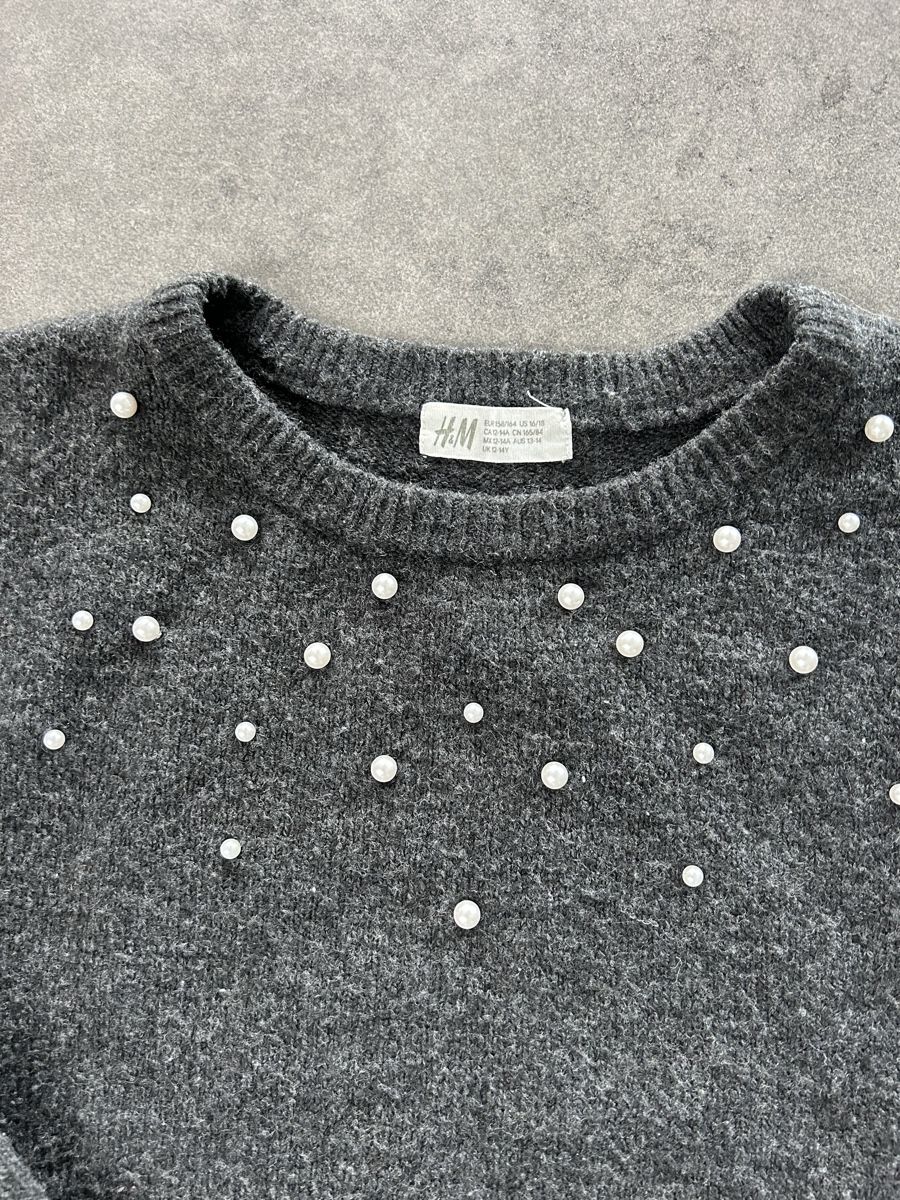 H&M Maglioni & Felpe: Schöner Pulli H&M mit Perlen in Grösse 158/164 – Usato da Wohlen b. Bern venduto da Beppe99 1