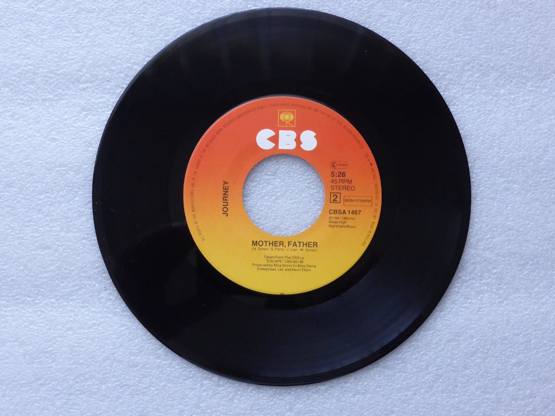 Schallplatten: Vinyl Single  JOURNEY – Gebraucht aus Küssnacht am Rigi von Mondkinder 2