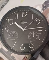 Livarno Wanduhr mit Temperatur und Hygrometer schwarz