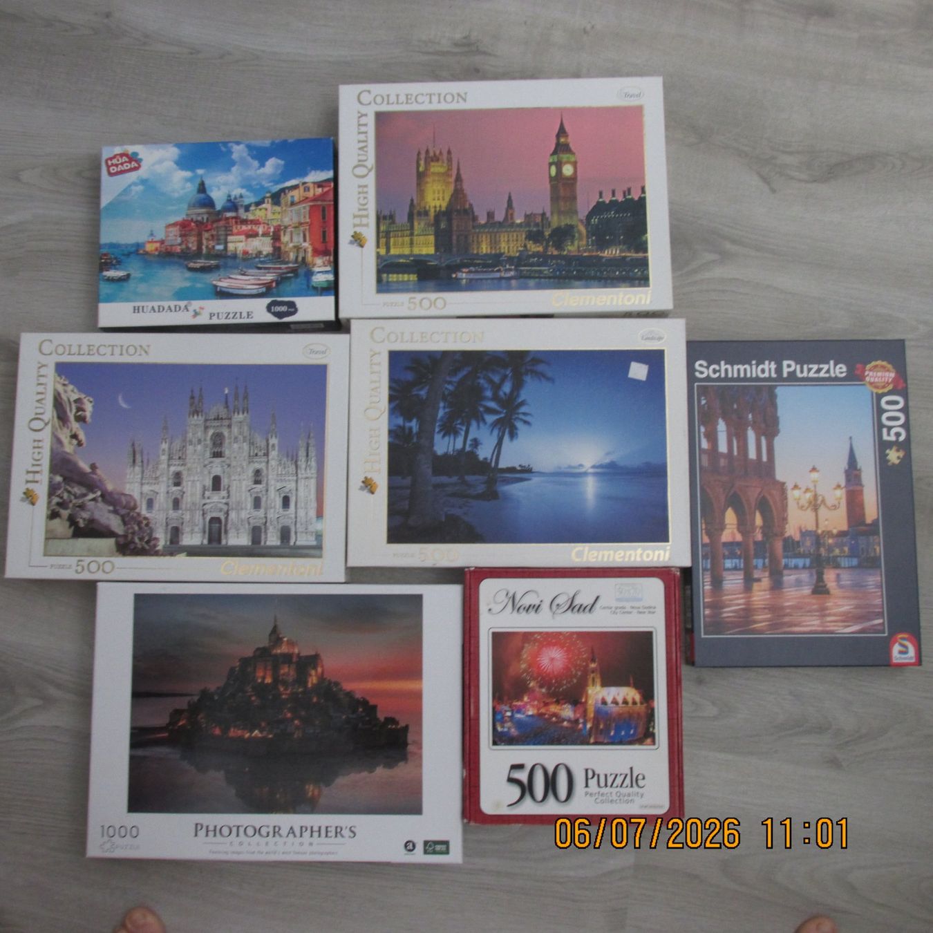 Puzzle: Konvolut Puzzle 500 / 1000 Teile Clementoni Schmidt..... – Usato da Galgenen venduto da Forflowers 1