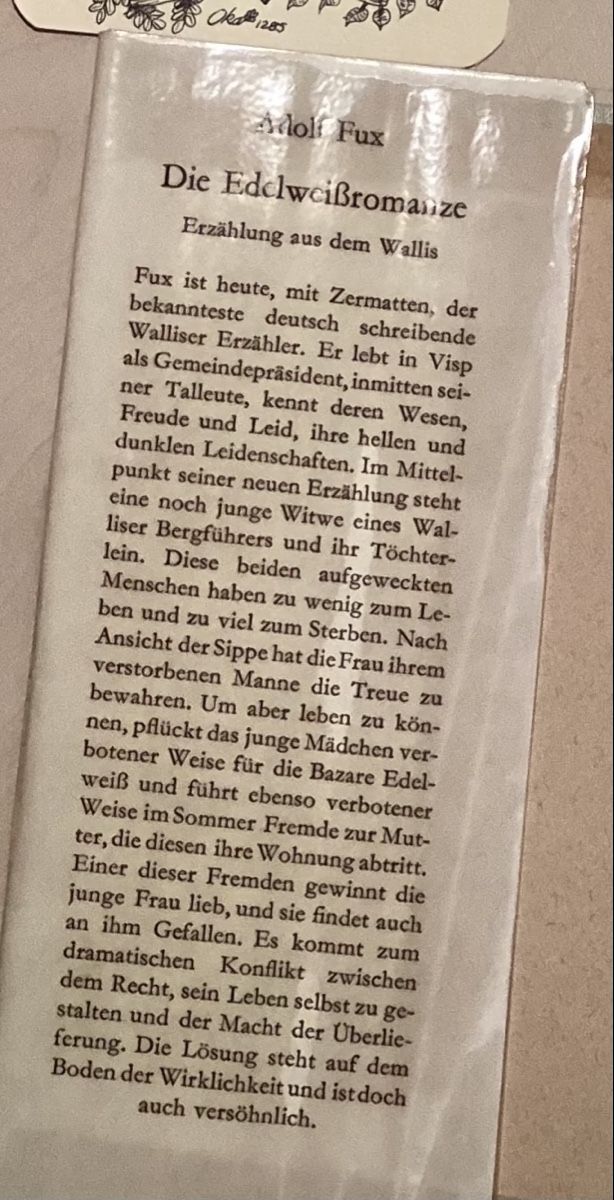Libri: Wallis, A.Fuchs, Erzählung – Usato da Reinach BL venduto da Linda013 1