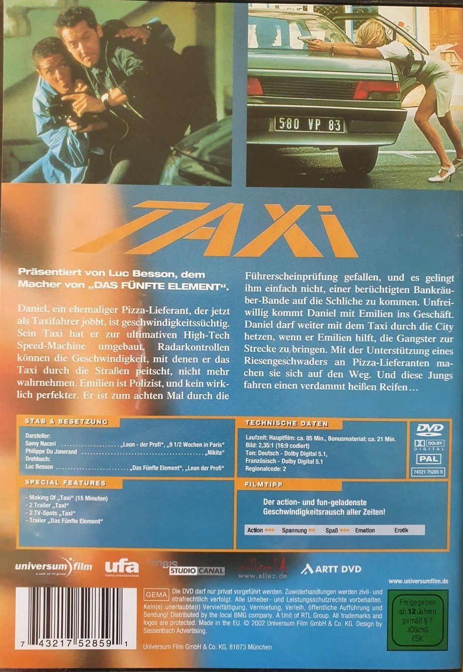 Tutti i DVDs: TAXI – Usato da Urdorf venduto da Muluk 1