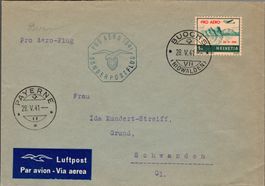 CH - Flugpost - Sonderflug - SF 41.1a - ZSt - Deutsch
