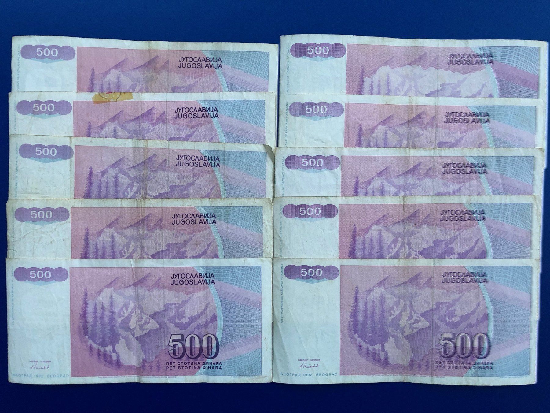 Banconote: Belgrad 1992 - YU - Dinar - 10 Noten – Usato da Pfäffikon SZ venduto da Sieben77 2