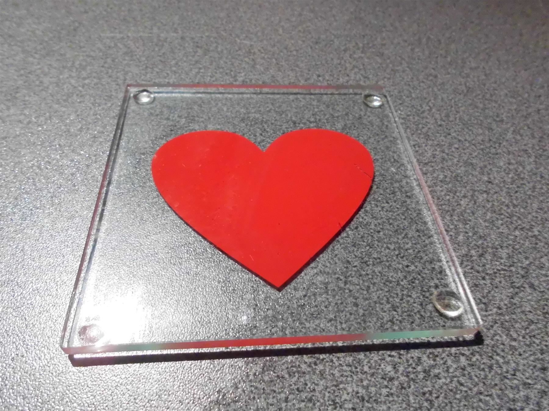 Dessous de verre: Untersetzer Glas, Herz – D'occasion à Zürich par Motzkuh
