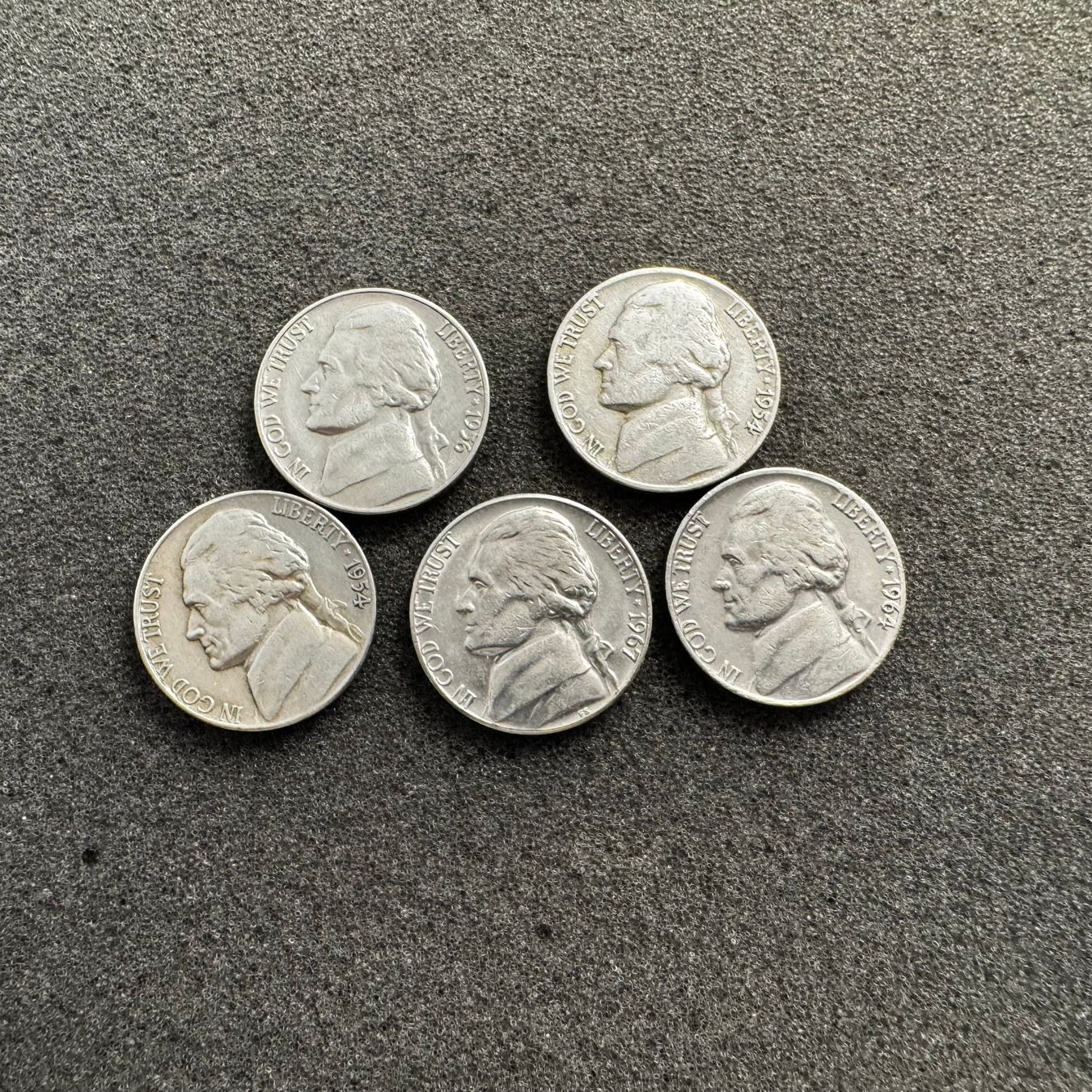 Toutes les monnaies: 5 x 5  Cent USA – D'occasion à Reitnau par tb-muenzen