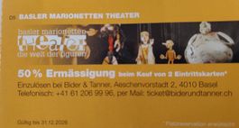 Basler Marionetten Theater 50% Ermässigung