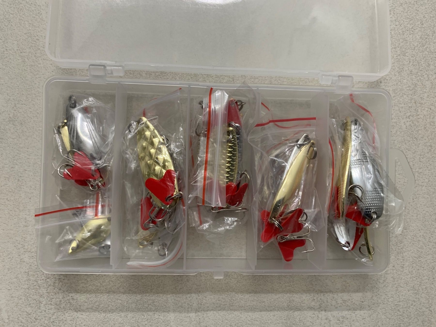 Köder: Angelköder Blinker, Löffeli 20 Stk. gold, silber, bronze – Neu und originalverpackt aus Aarburg von 2..0 1