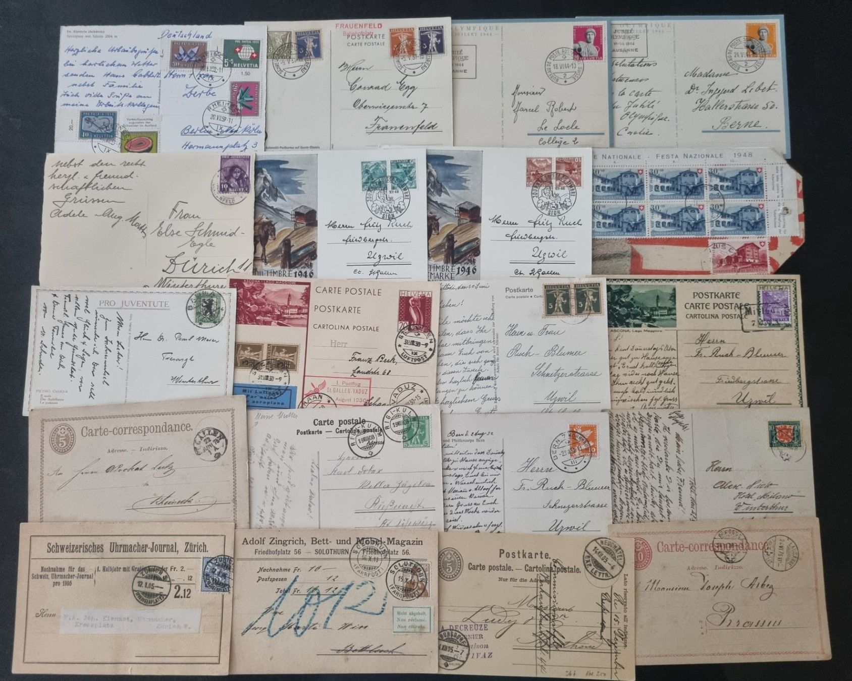 Tutti i francobolli: Lot mit 20 Postkarten/AK/Etikette – Usato da Gümligen venduto da Geniusbuy
