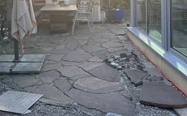 Garten Platten polygonal Porphyr ca. 55m2