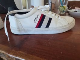 s.Oliver Sneaker Weiss Blau Rot HerrenGrösse 41 guter Zus...