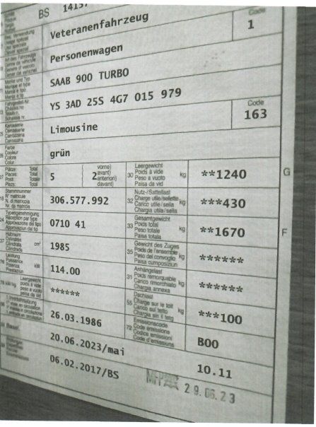 Saab Automobili: Saab 900 Turbo Commander Veteran – Difettoso da Lauwil venduto da bengt1 4
