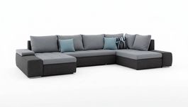 Luxus Wohnlandschaft Sofa Couch Garnitur Ecksofa Textil Ne