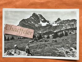 1951 Braunwald, Unterstassel mit Ortstock und hoher Turm