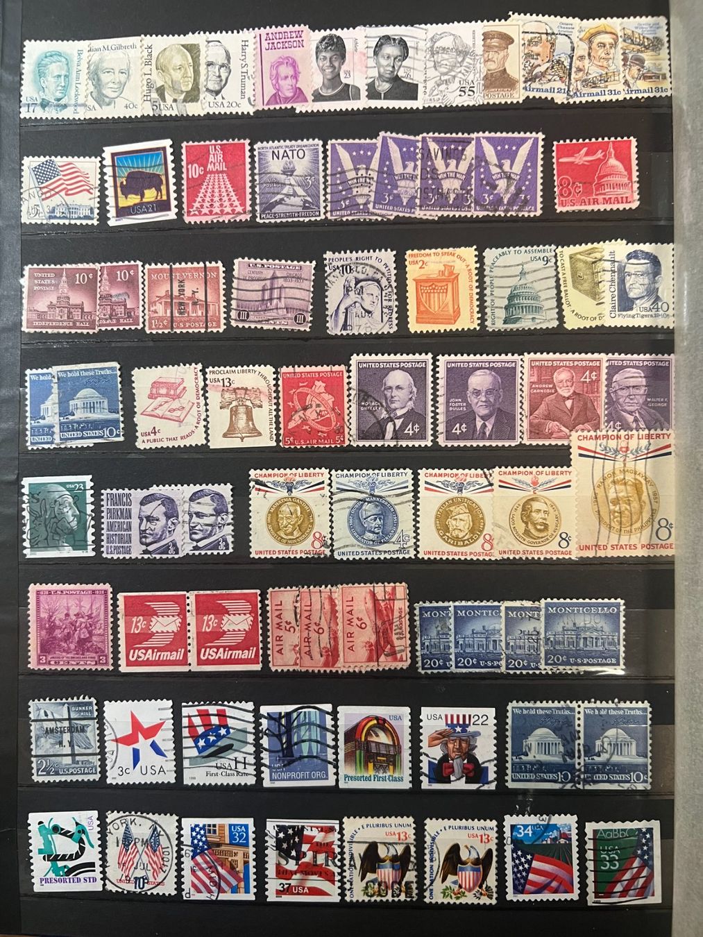 Alle Briefmarken: Album timbres USA – Gebraucht aus Lausanne von ffhoud 3