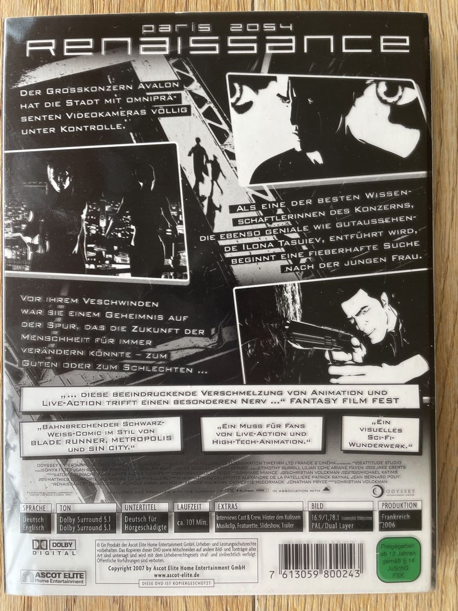 Alle DVDs: Renaissance - Paris 2054 - 2 DVD Set – Neu (gemäss Beschreibung) aus Aesch ZH von Buckwild 1