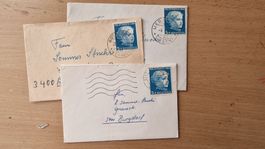 3 frank. Briefe mit Pro Juve-Marke 1964, 5 + 5 Rp.