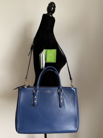 Kate Spade N.Y.: Grosse Handtasche aus herrlich blauem Leder