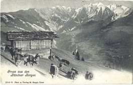 Gruss  aus  den  Bündner  Bergen  (Disentis?)
