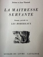 Jérôme et Jean THARAUD roman La maîtresse servante