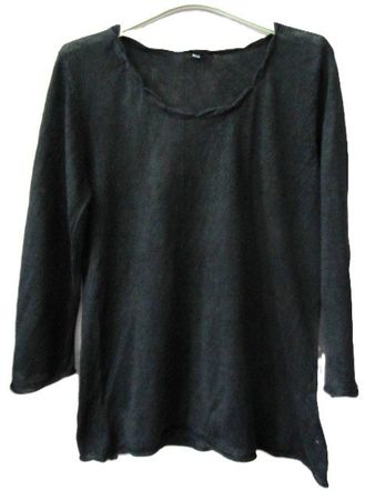 Gr. 36 38 LEINENshirt schwarz halblange Ärmel  von SENAS