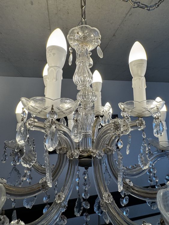 Lustres & lampes de plafonds: Elegante Kristall-Kronleuchter Lampe – D'occasion à Emmenbrücke par sandy.oppliger 2