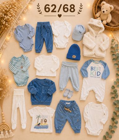 Baby Kleider Set blau Grösse 62/68 Top Zustand