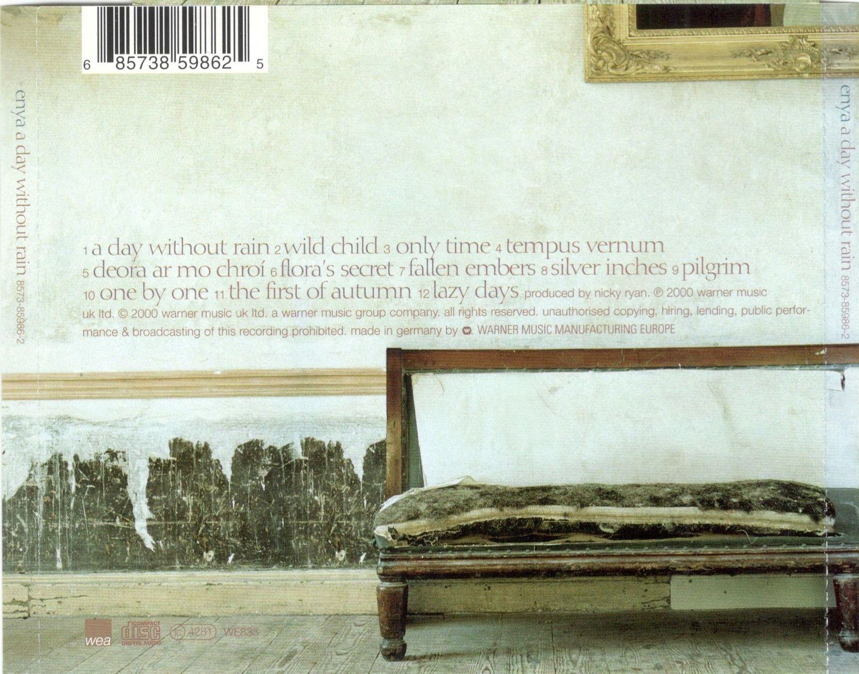 CD: Enya CD A Day Without Rain – Usato da St. Margarethen TG venduto da Smiley-Face 1