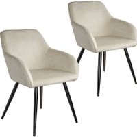 2er Set Stuhl Marilyn Samtoptik, schw...