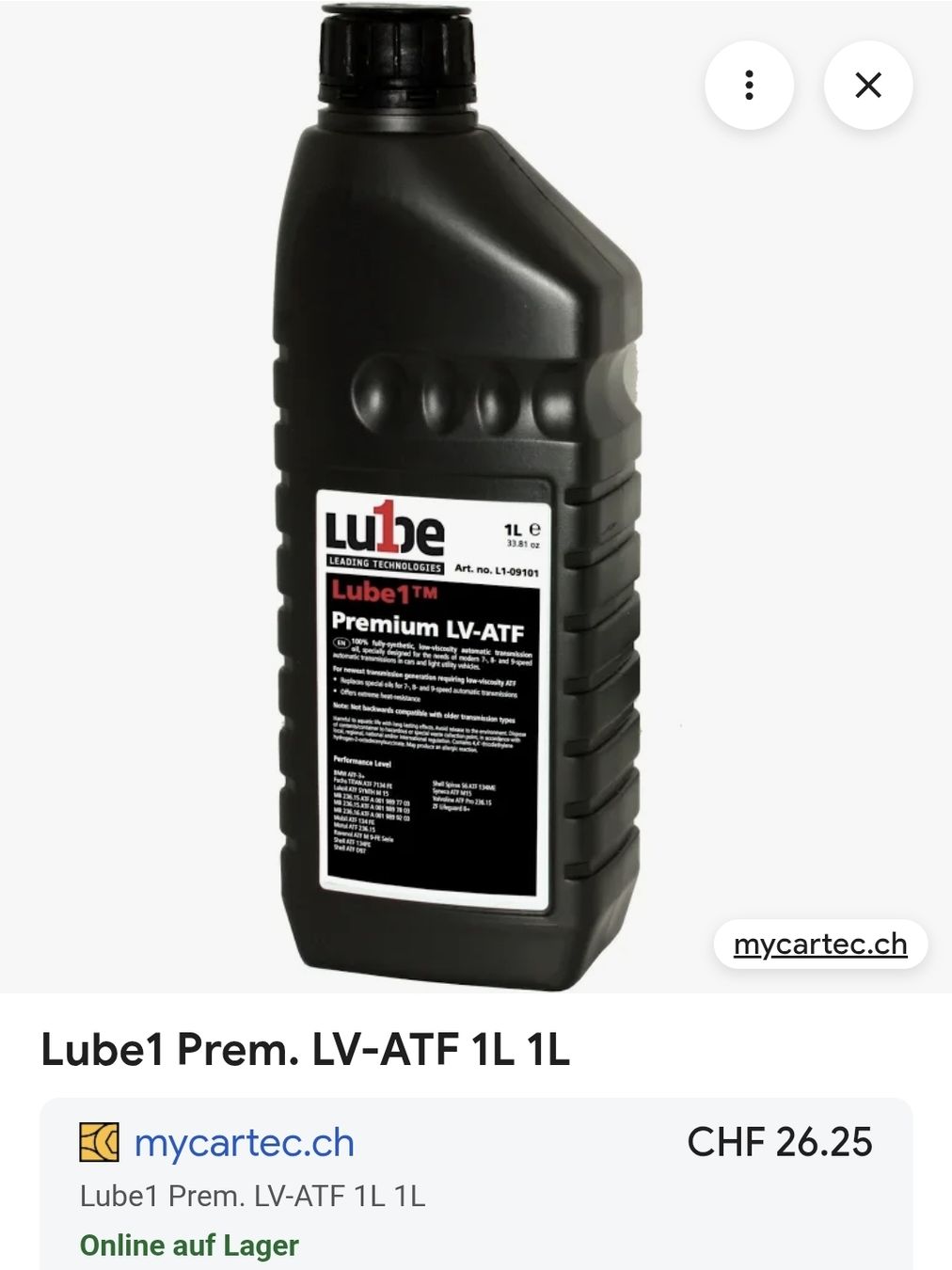 Oli & Additivi: ATF Getriebeöl 14 Liter Lube 1 Premium – Nuovo e nell'imballaggio originale da Alchenflüh venduto da Hady87 1