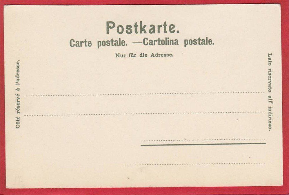 Cartoline postali: LAUFENBURG, LITHO 1897 / 1905 – Usato da Grüningen venduto da Kartenlaube 1