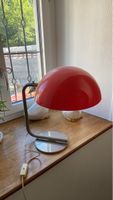 Tischlampe rot Metall Gestell 