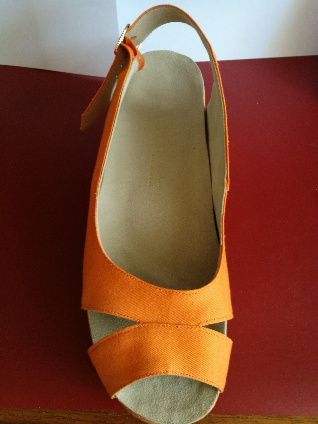 Scarpe da donna: Sandale orange Stoff handgefertigter Massschuh – Nuovo (secondo la descrizione) da Horn venduto da sonjamenzi 5