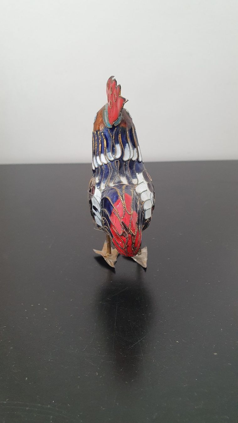 Figuren: Cloisonné Hahn / Güggel / Rooster – Gebraucht aus Glattfelden von sessa123 1
