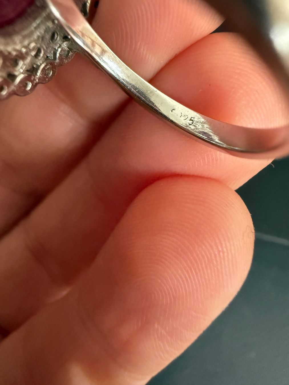 Anelli: Vintage Silber Ring mit Rubin 925 – Usato da Spiegel b. Bern venduto da Rogger72 5