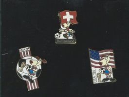 3 Pins Fussball WM USA 94