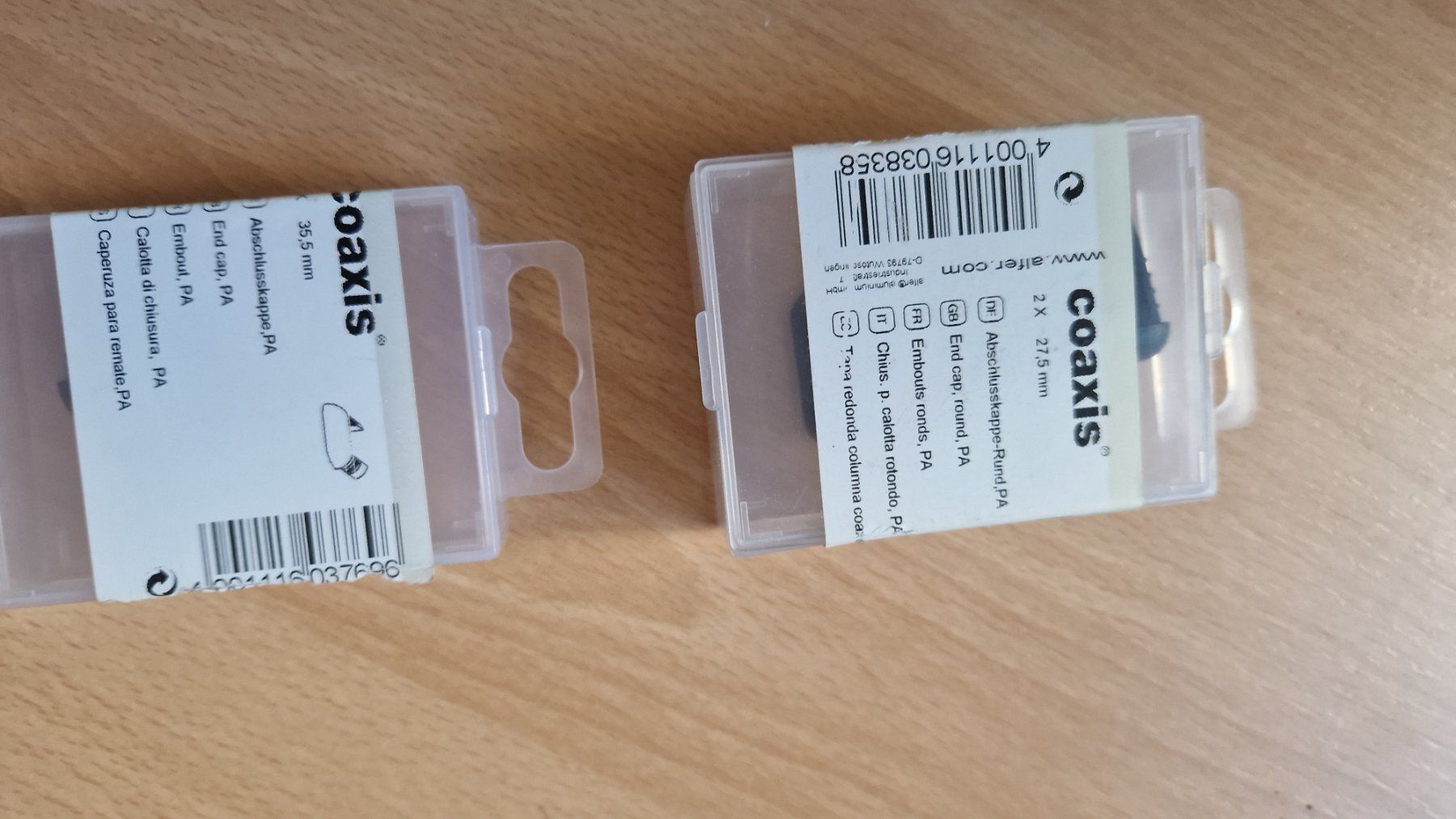 Alle Werkzeuge: Coaxis Endkappen, 2 Stk., ungebraucht – Gebraucht aus Zürich von Korhal 1