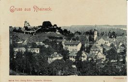Gruss aus RHEINECK Panorama SG gel. um 1900!