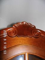 Eckvitrine Holz mit Glastüre und Unterschrank