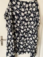 Seiden Stoff blau - weiss 110 x 200 cm 👚
