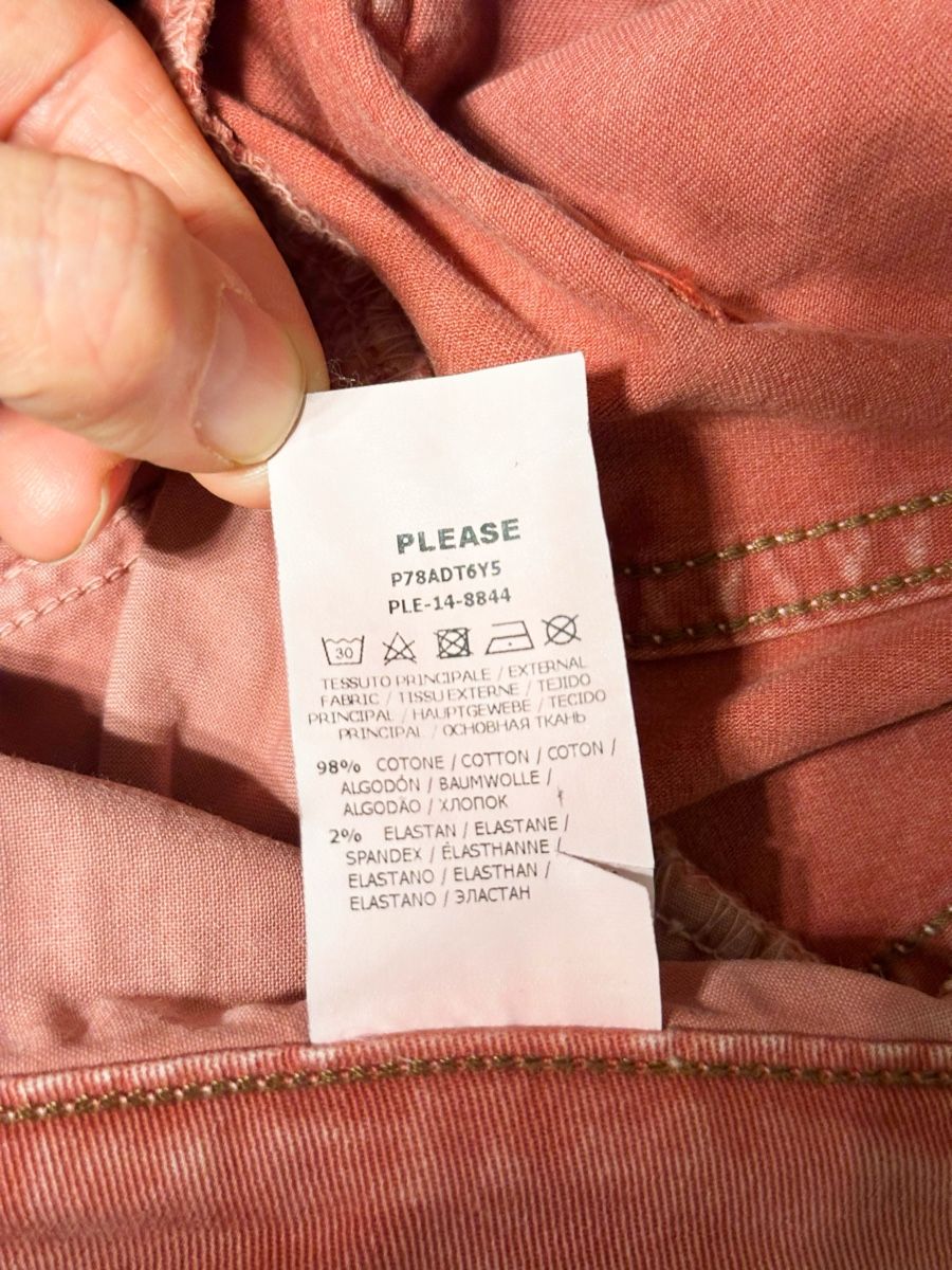 Please Jeans Pantaloni: Please Rote Chino Jeans Gr. L, Damen – Usato da Eglisau venduto da Brewster1 5
