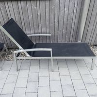 2 Stück Alu Sonnenliege / Gartenliege schwarz, verstellbar