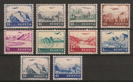 Flugpost Nr. F27 - F34 + F43/F44, postfrisch ** KP 215.--