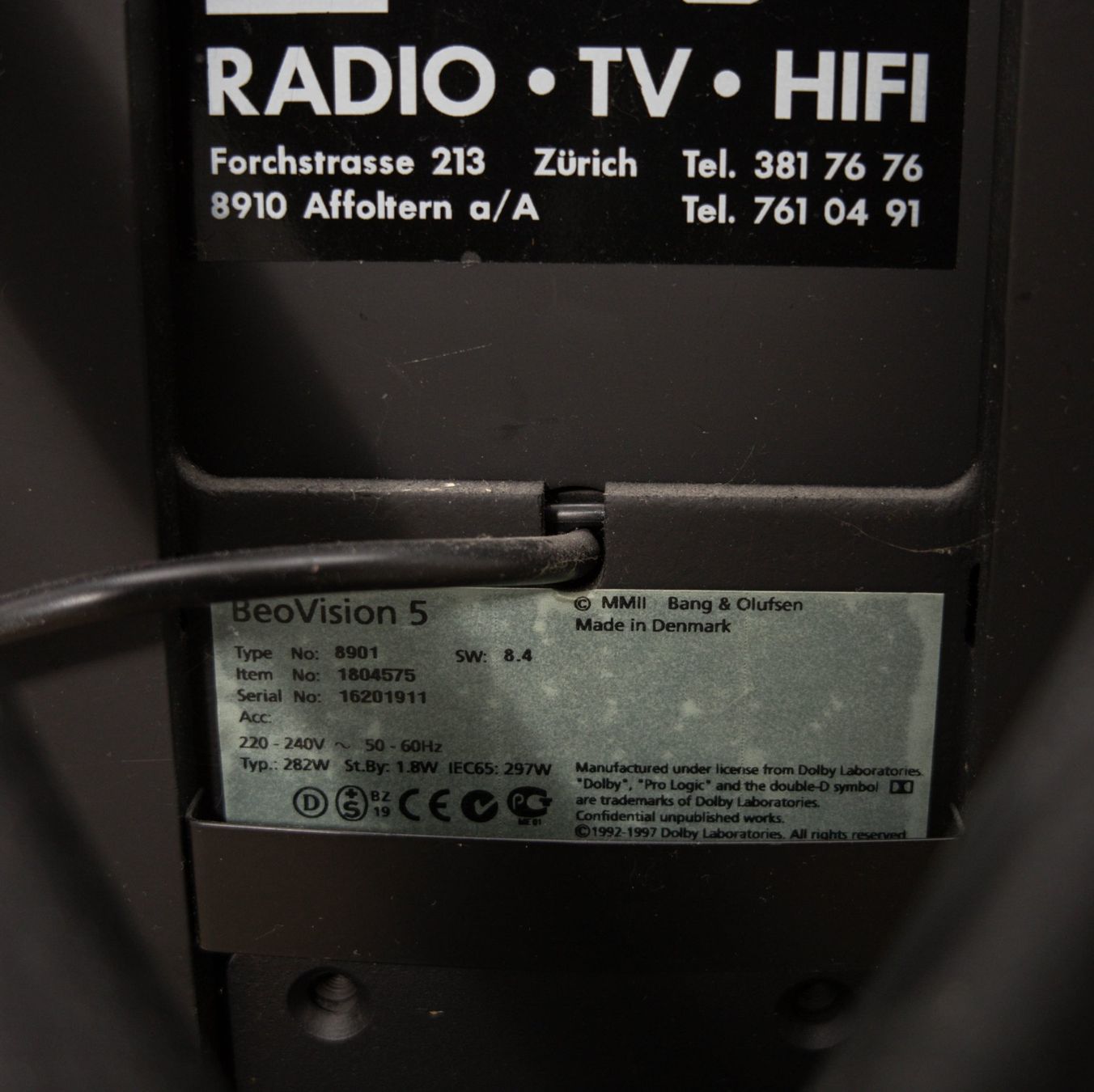 Bang & Olufsen Televisori: Plasma TV - Bang & Olufsen Beovision 5 – Usato da Zürich venduto da ZuercherBrockenhaus 3
