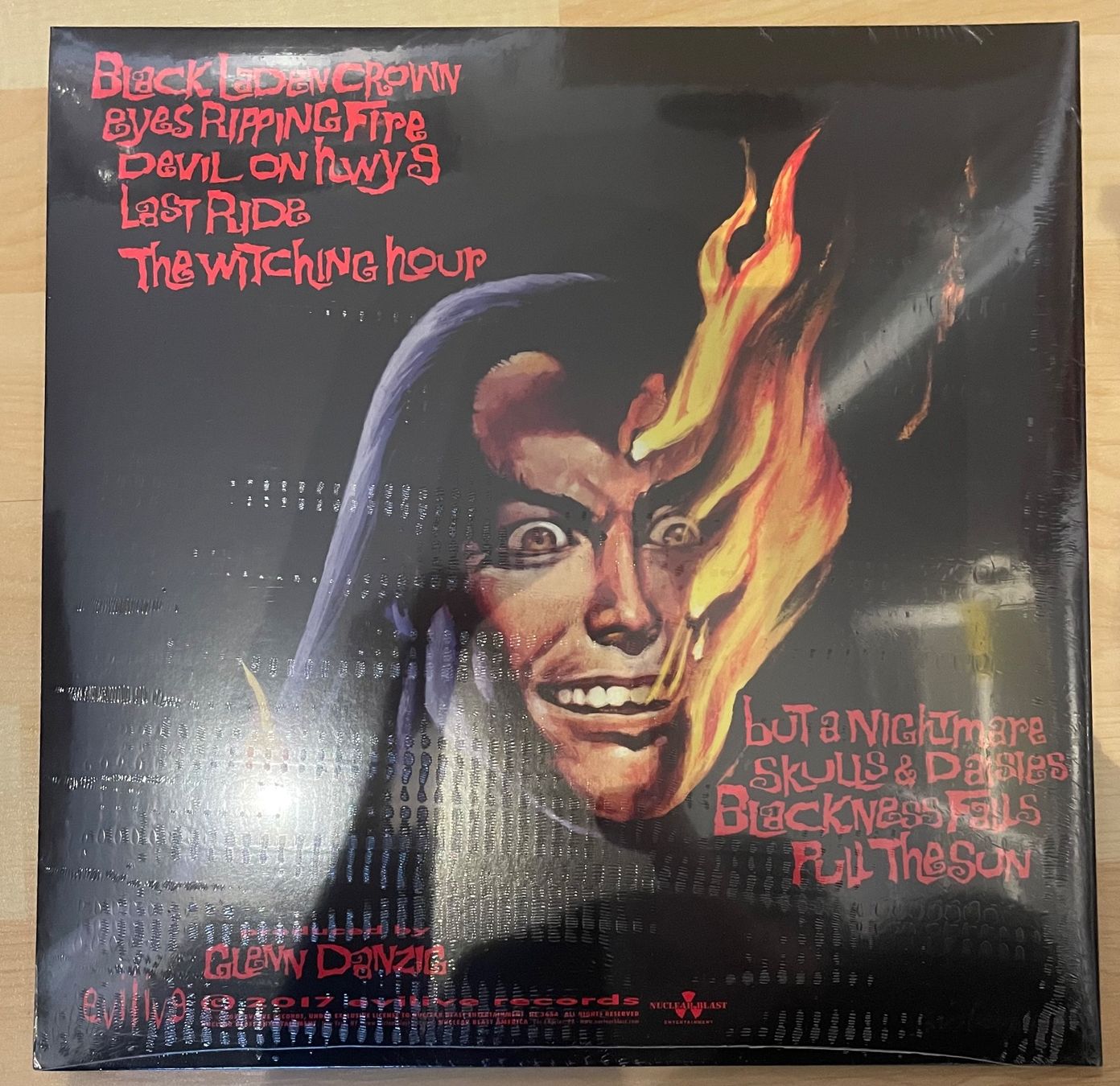 Danzig Black Laden Crown Red with Black Splatter Ltd 300 Lp (Gebraucht ...