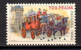 CZECHOSLOVAKIA 1966 - Probedruck - Mailcoach - 1 dummy stamp
