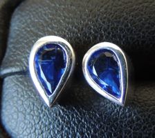 Silber 925 Ohrstecker mit Zirkonia 8 x 5 mm